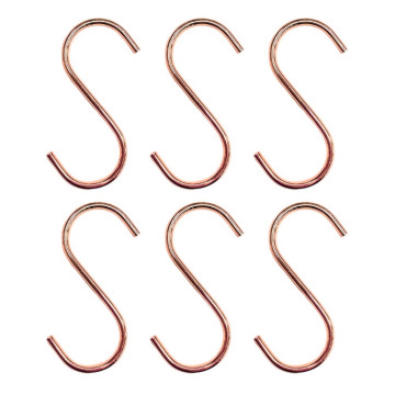 S-haakjes Rose goud  9,5cm | Set van 6 S-haken