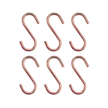 S-haakjes Rose goud  6cm | Set van 6 S-haken