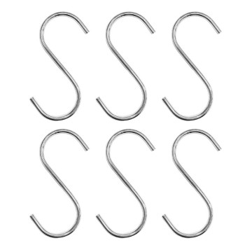 S-haakjes Zilver  9,5cm | Set van 6 S-haken